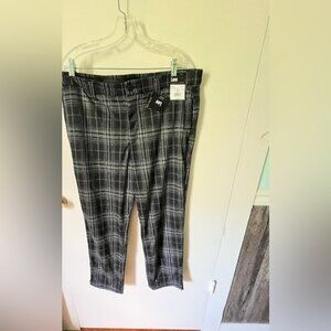 Lee WoMen's Charcoal Checkered Trousers new with tags 18m
